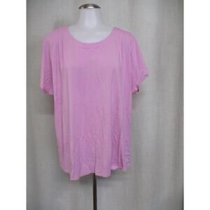 J.JILL Light Purple Scoop Neck Short Sleeve Tencel Modal Luxe T Shirt top XL CB